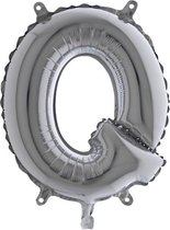 Folieballon - Letter Q - Zilver - Grabo balloon - 35cm