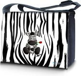 Sleevy 15,6 laptoptas / messenger tas schattige zebra - laptoptas - schooltas