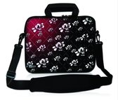 Sleevy 15,6 laptoptas doodskopjes patroon