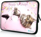 Sleevy 14 laptophoes poesje Ready to shop - laptop sleeve - laptopcover - Sleevy Collectie 250+ designs