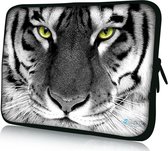 Sleevy 10 laptop/tablet hoes witte tijger - tablet sleeve - sleeve - universeel