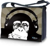 Sleevy 15.6 laptoptas / messenger tas chimpansee - laptoptas - schooltas