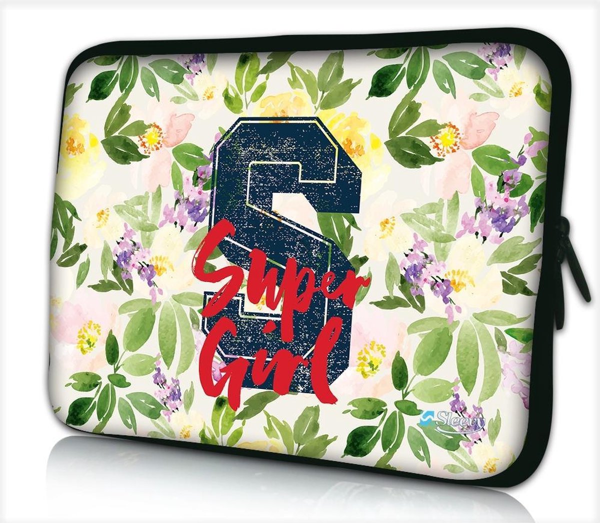 Laptophoes 11,6 inch super girl - Sleevy - laptop sleeve - laptopcover - Alle inch-maten & keuze uit 250+ designs! Sleevy