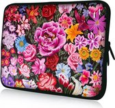 Sleevy 11,6 laptophoes bloemen print - laptop sleeve - laptopcover - Sleevy Collectie 250+ designs