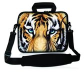 Sleevy 17,3 laptoptas tijger close-up