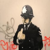 BANKSY Rude Copper Canvas Print