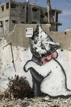 BANKSY Gaza Strip Cat Canvas Print