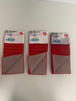Ultra Clean Microvezel Doeken (Rood) - Set Van 3 Stuks