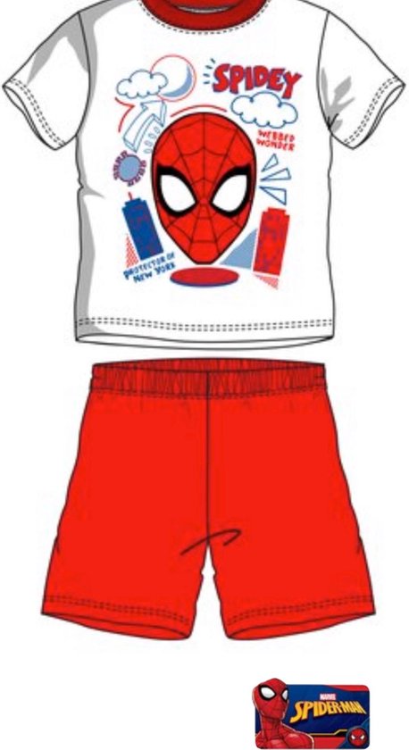 Marvel Spiderman Onesie – Rood/Zwart – Maat 92 – 4Kids Kindermode – verkoop van baby- en kinderkleding