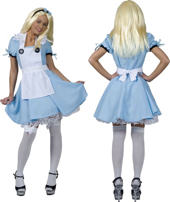 Behoort wetgeving Onzeker Funny Fashion - Alice In Wonderland Kostuum - Alicia Uit De Toverwereld -  Vrouw -... | bol.com