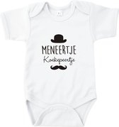 Kraamcadeau jongen - Meneertje Koekepeertje - Romper wit - Maat 74/80 * zwangerschap cadeau * rompertjes baby * baby cadeau