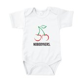 Baby rompertje Nobody Kers | Korte mouw 62/68 wit