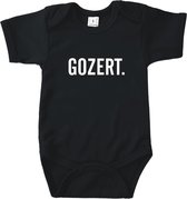 Rompertjes baby met tekst - Gozert - Romper zwart - Maat 50/56