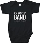 Baby rompertje I'm with the band | Korte mouw 50/56 zwart