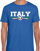 Italie / Italy landen / voetbal t-shirt blauw heren 2XL