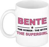 Bente The woman, The myth the supergirl cadeau koffie mok / thee beker 300 ml