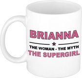 Brianna The woman, The myth the supergirl cadeau koffie mok / thee beker 300 ml