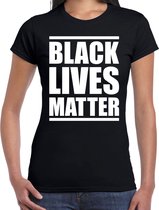 Black lives matter demonstratie / protest t-shirt zwart voor dames 2XL