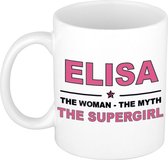 Elisa The woman, The myth the supergirl cadeau koffie mok / thee beker 300 ml