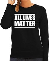 All lives matter demonstratie / protest sweater zwart voor dames XL