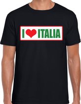 I love Italia / Italie landen t-shirt zwart heren S