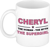 Cheryl The woman, The myth the supergirl cadeau koffie mok / thee beker 300 ml