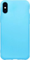 ADEL Siliconen Back Cover Softcase Hoesje Geschikt voor iPhone XR - Blauw