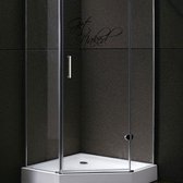 Muursticker Get Naked - Geel - 160 x 78 cm - alle muurstickers badkamer