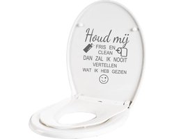 Houd Mij Fris En Clean - Donkergrijs - 16 x 20 cm - nederlandse teksten toilet