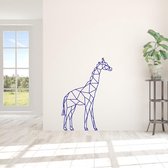 Muursticker Giraffe -  Donkerblauw -  120 x 83 cm  -  alle muurstickers  slaapkamer  woonkamer  origami  dieren - Muursticker4Sale