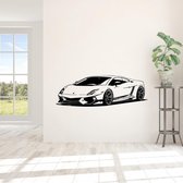 Muursticker Sportcar -  Rood -  160 x 54 cm  -  alle muurstickers  woonkamer  baby en kinderkamer - Muursticker4Sale