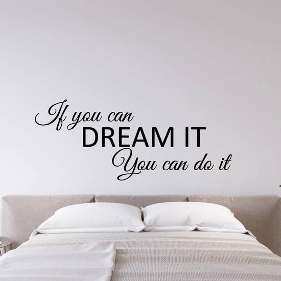 Muursticker If You Can Dream It You Can Do It - Rouge - 120 x 50 cm - Textes anglais pour chambre à coucher - Muursticker4Sale