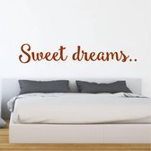 Muursticker Sweet Dreams - Bruin - 80 x 14 cm - woonkamer alle