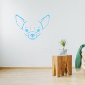 Muursticker Chihuahua -  Lichtblauw -  140 x 103 cm  -  slaapkamer  woonkamer  baby en kinderkamer raam en deur stickers - honden    dieren - Muursticker4Sale