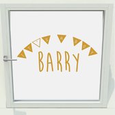 Geboorte Sticker It's A Boy Met Naam -  Goud -  60 x 25 cm  - raam en deurstickers - geboorte stickers  alle - Muursticker4Sale