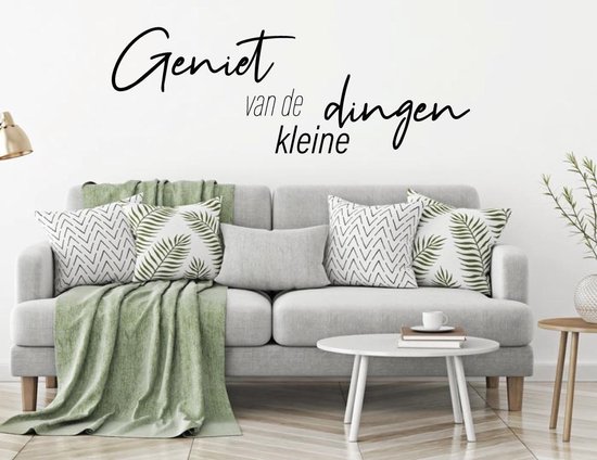 Muursticker Geniet Van De Kleine Dingen - Rood - 80 x 28 cm - alle muurstickers woonkamer