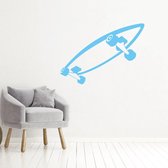 Muursticker Skateboard -  Lichtblauw -  160 x 116 cm  -  alle muurstickers  baby en kinderkamer - Muursticker4Sale