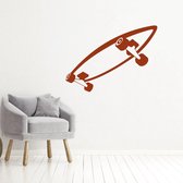 Muursticker Skateboard - Bruin - 80 x 57 cm - alle muurstickers baby en kinderkamer