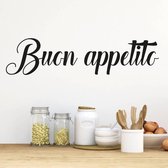 Muursticker Buon Appetito - Geel - 120 x 30 cm - keuken