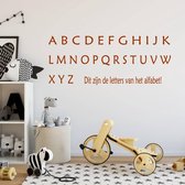 Muursticker Alfabet -  Bruin -  80 x 32 cm  -  baby en kinderkamer  nederlandse teksten  bedrijven  alle - Muursticker4Sale