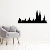 Muursticker Barcelona - Zwart - 80 x 35 cm - woonkamer steden