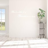 Muursticker There's A Little Bit Of Heaven In Our Home - Wit - 120 x 32 cm - woonkamer engelse teksten