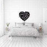 Muursticker Hart In Hartjes -  Lichtbruin -  40 x 37 cm  -  slaapkamer  baby en kinderkamer  alle - Muursticker4Sale