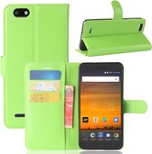 ZTE Blade Force / N9517 Litchi Texture horizontale flip lederen tas met houder & kaartsleuven & portemonnee (groen)