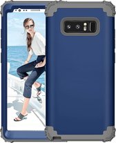 Voor Galaxy Note 8 Silicone + PC Dropproof Combination Protective Case (navy)