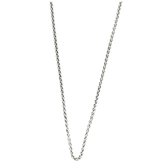 Symbols 9SY 0089 Zilveren Collier - Vossenstaart - 60cm  - Zilverkleurig - Geoxideerd