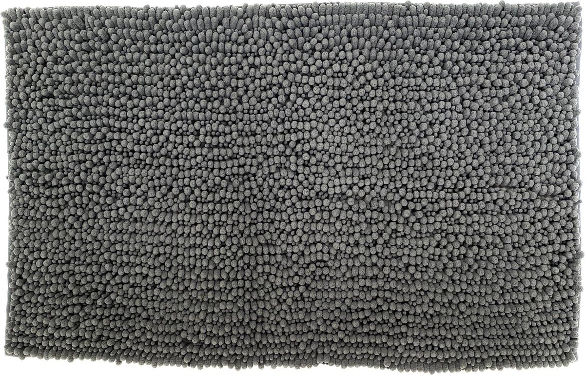 Lucy's Living Luxe badmat POL Dark Grey Limited Edition- 50 x 80 cm - grijs - badkamer mat - badmatten - badtextiel - wonen - accessoires