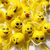 100 stuks Gelukspoppetjes Emoticons Smile hout uitdeelcadeaus geluksbrenger