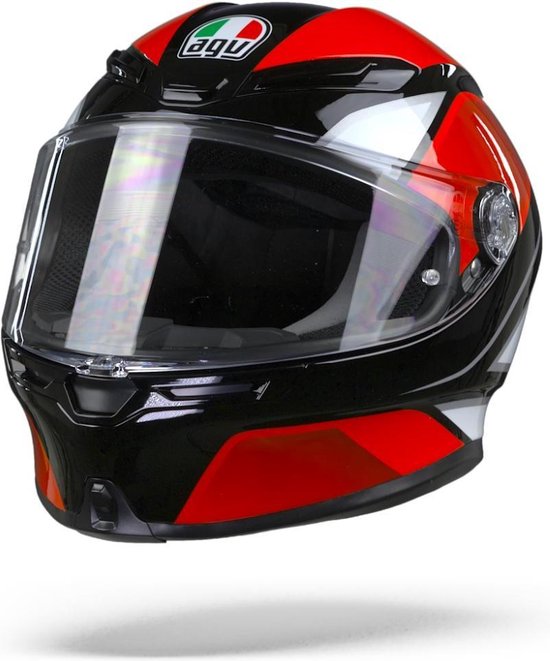 Casque intégral Agv K6 Max Vision Hyphen Noir Rouge Blanc - Casque de moto  - Taille L | bol