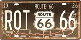 Wandbord - Retro Vintage - Wand Bord -  Muur Kamer Decoratie - Metaal Emaille -  Reclame Wandborden - Mancave Metalen Bord – Kroeg - Bar – Cafe -  Metalen Bord – Motor – Route 66 – Harley Davidson – Logo - 15x30cm